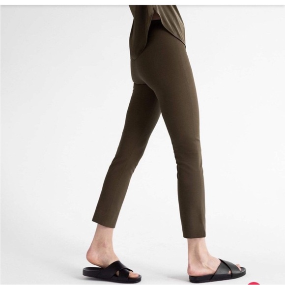 R Label The Reset Side Zip Skinny Pants Olive Green Work Office Pant NEW Large - Picture 3 of 15